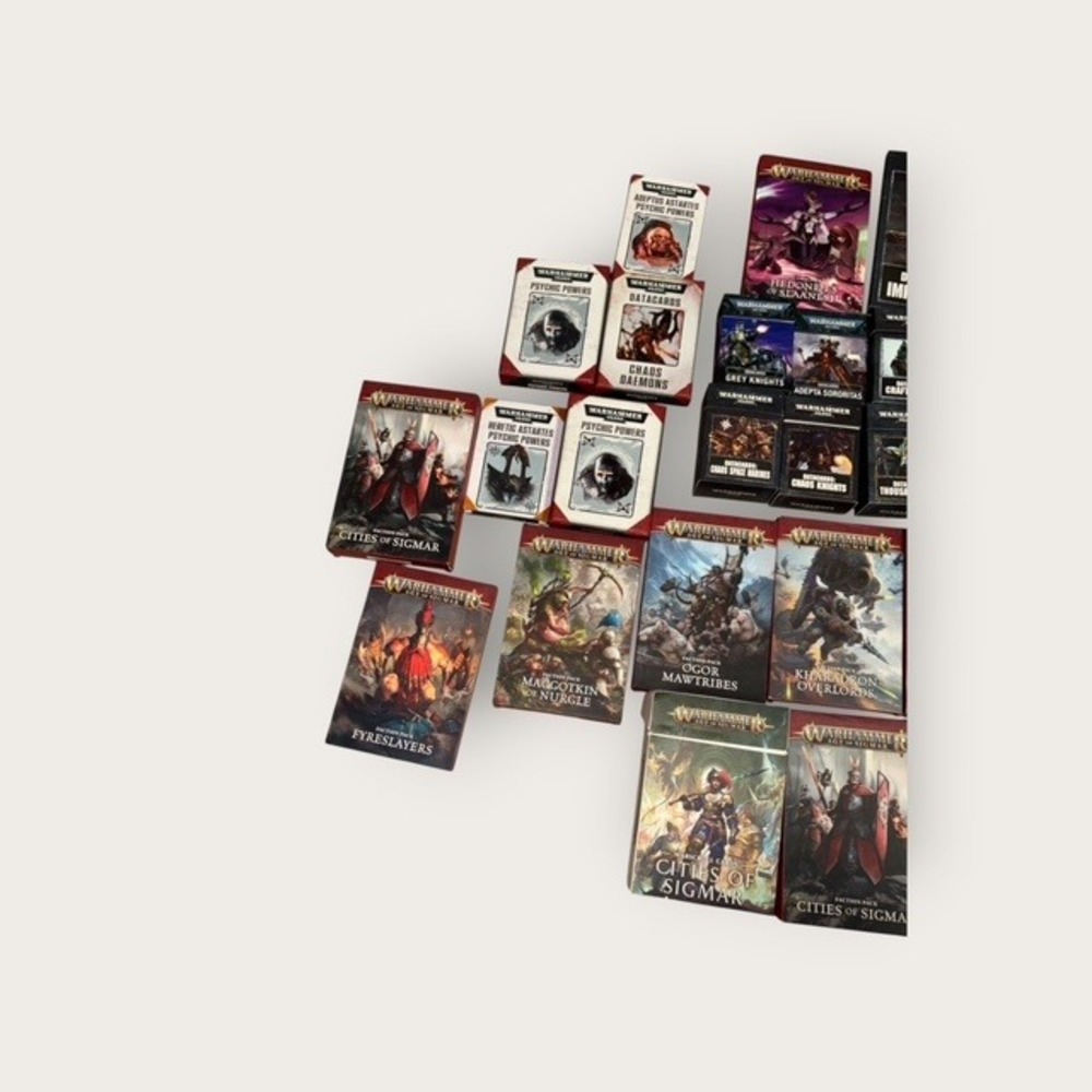Warhammer 40k & Age of Sigmar Card Deck Lot 28 Decks Datacards Faction Packs - Picture 4 of 5